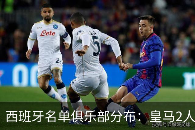 西班牙名单俱乐部分布：皇马2人巴萨7人，马竞毕巴阿森纳各3人